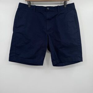 J Crew Shorts Men 35 Blue Chino Walking 9" Inseam Casual Stretch Flat Front